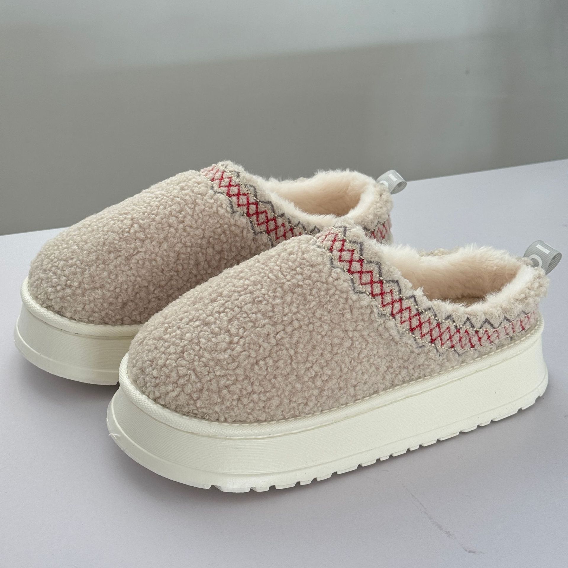 Thick-Soled Outdoor Closed-Toe Snow Boots for Women 2025 Autumn Winter New Ethnic Style Lace Fur Warm Cotton Shoes ddmymarket