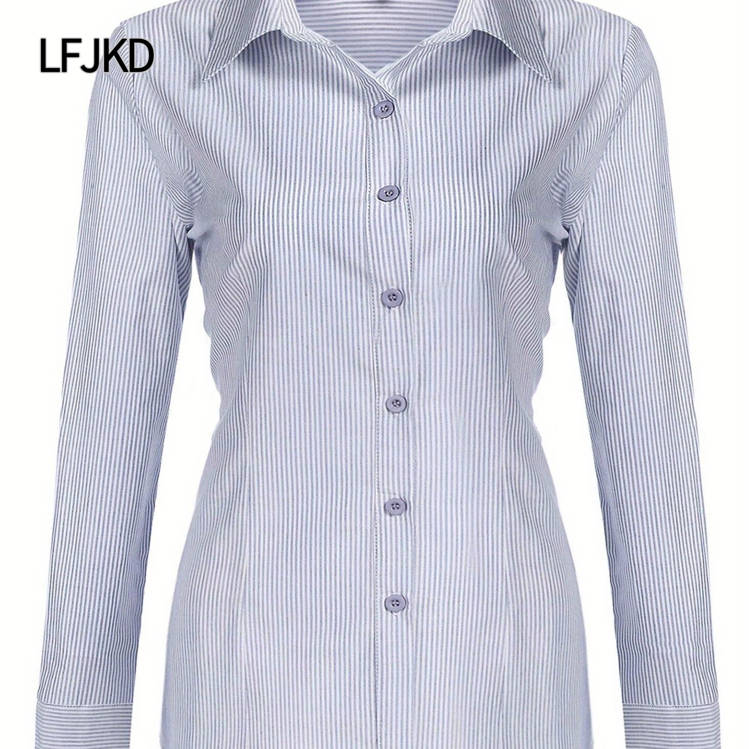 K2259 New European and American women's basic button-down shirt and slim dress cross-border delivery