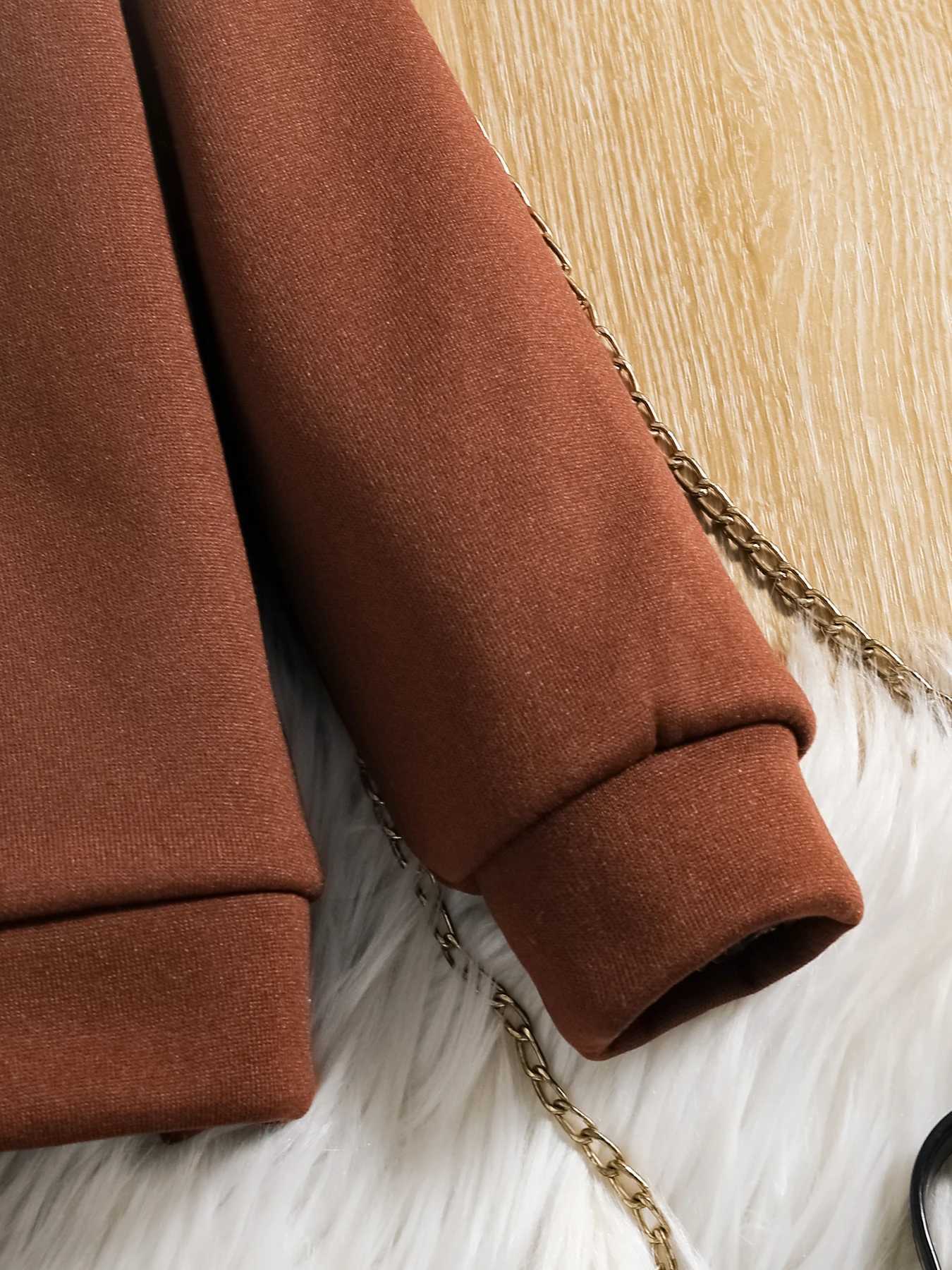 Childrens clothing for spring and autumn girls fashion cute solid color set lapel long sleeved topplaid pleated skirt two L250926EIQS