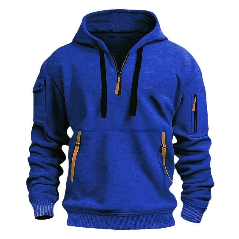 Designer Clothing European And American Men's Fashion Hot Item Hooded Zipper Casual Luxury Hoodie Fleece Long Sleeve Sweatshirt