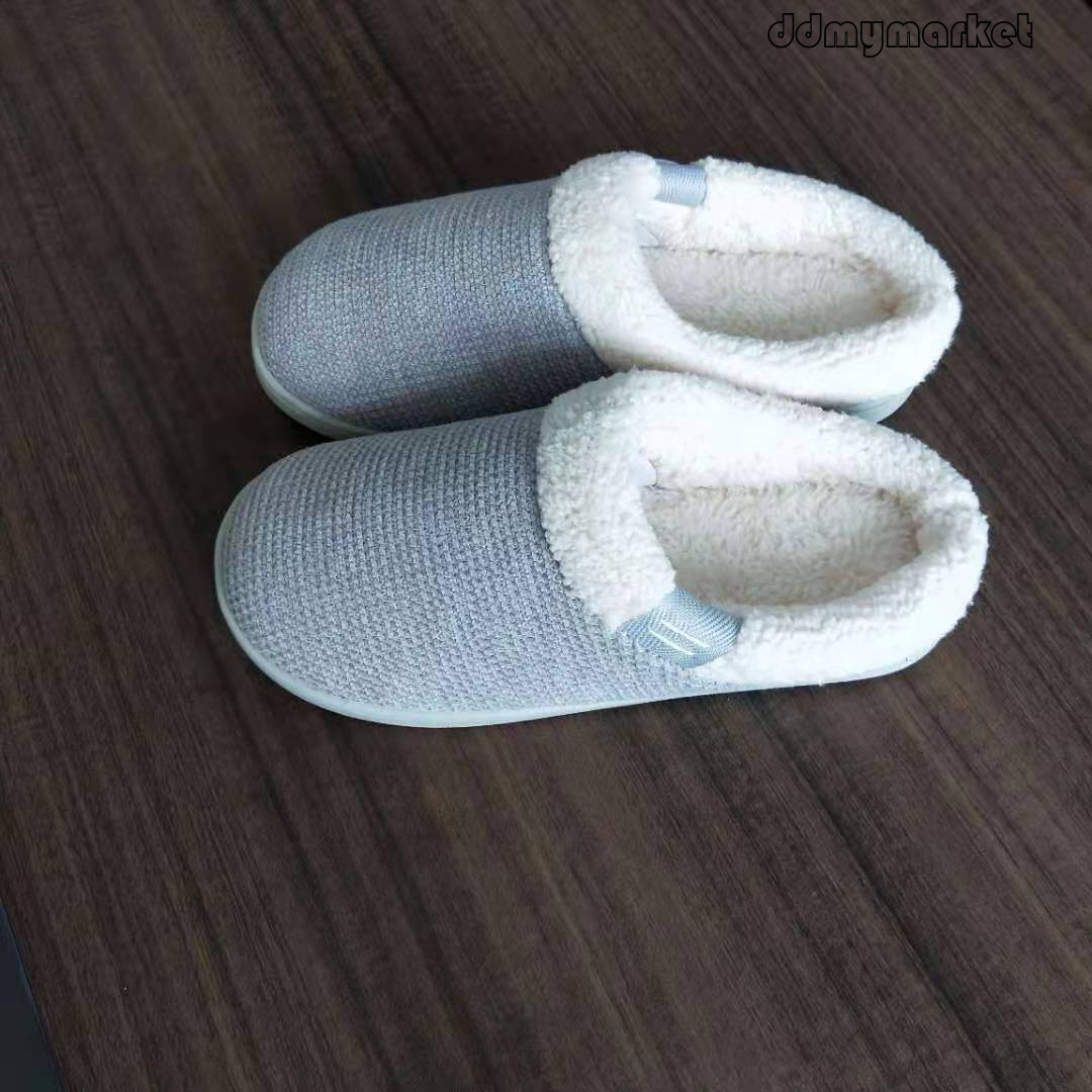 Autumn and Winter Memory Foam Extra Large Warm Cotton Slippers ddmymarket