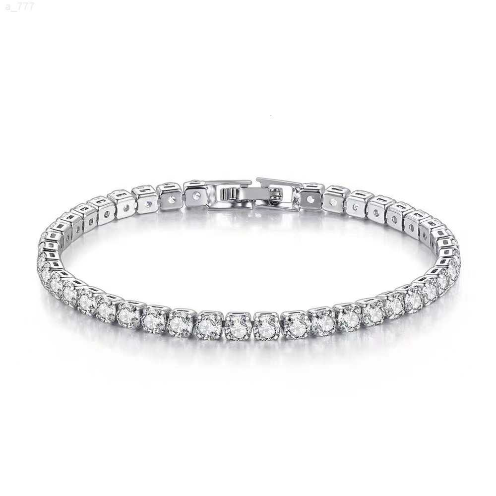 Luxury Custom Diamond Moissanite Zircon Bracelet Women Tennis Bracelet
