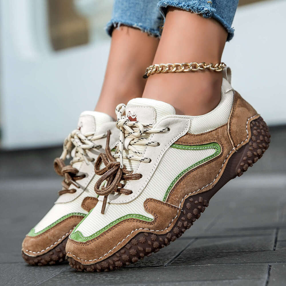 Plus Size Men's and Women's Outdoor Casual Shoes Autumn Winter Top Layer Genuine Leather Sneakers bd