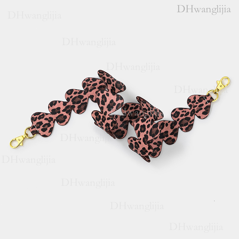 DH Luggage Accessories New Leopard Print Women's Bag Single Shoulder Wide Heart-Shaped Replacement Strap
