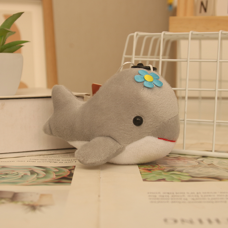 Little Flower Dolphin Plush Toy Pendant Simulation Marine Animal Doll Pendant