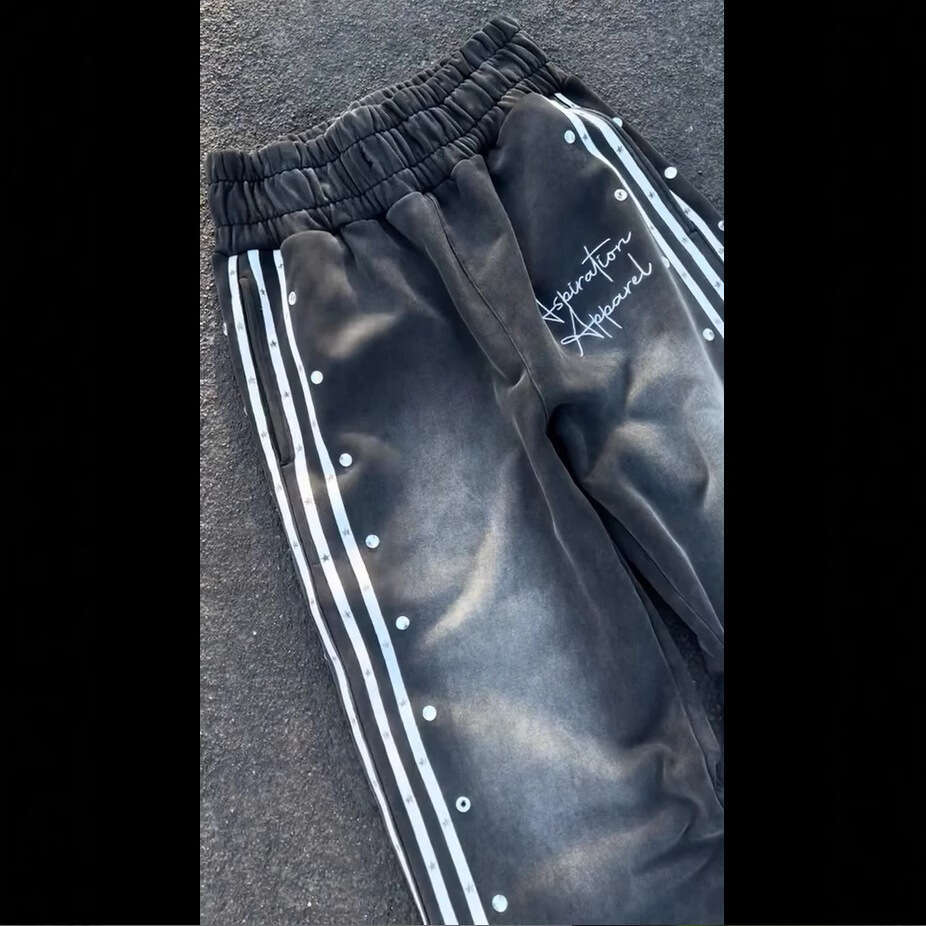 American Style Loose Design High Street Hot Girl Flowy Wide-Leg Floor-Length Pants