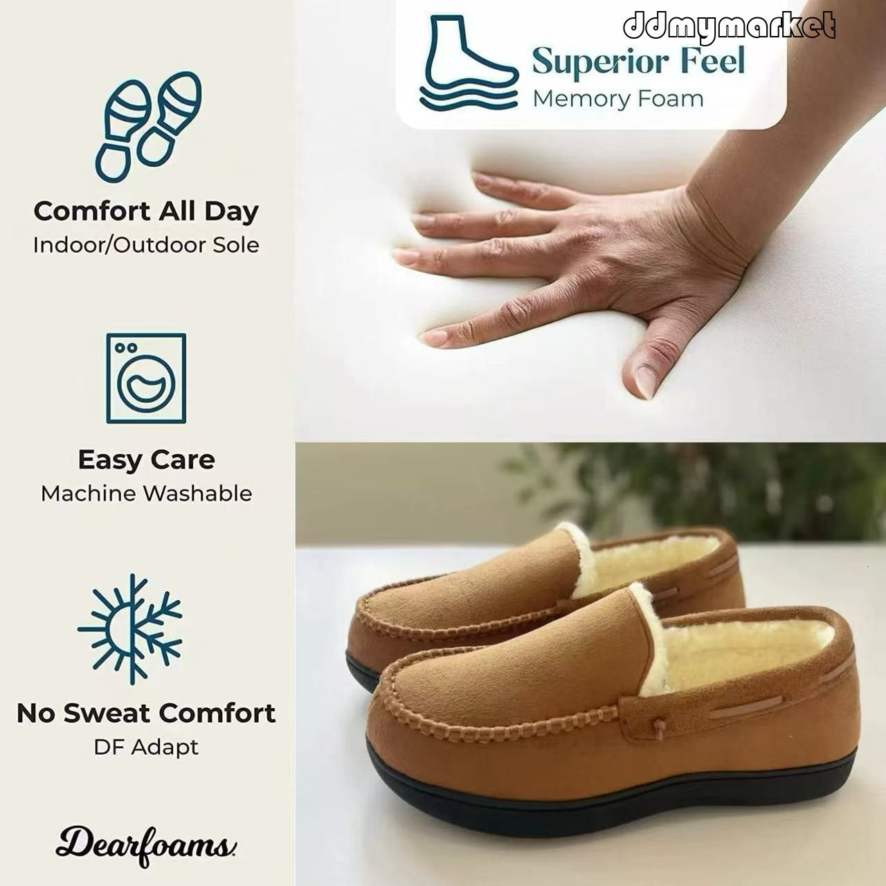 Beanie Mark Line Men's Shoes Thick Sole Memory Foam Wearable Outside ddmymarket