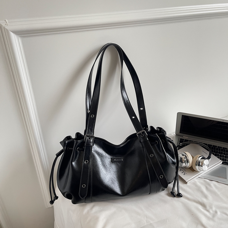 Ladies' casual, elegant, large capacity shoulder bag, simple, high-end, fashionable, shopping, commuting, crossbody bag, student lightweight cros