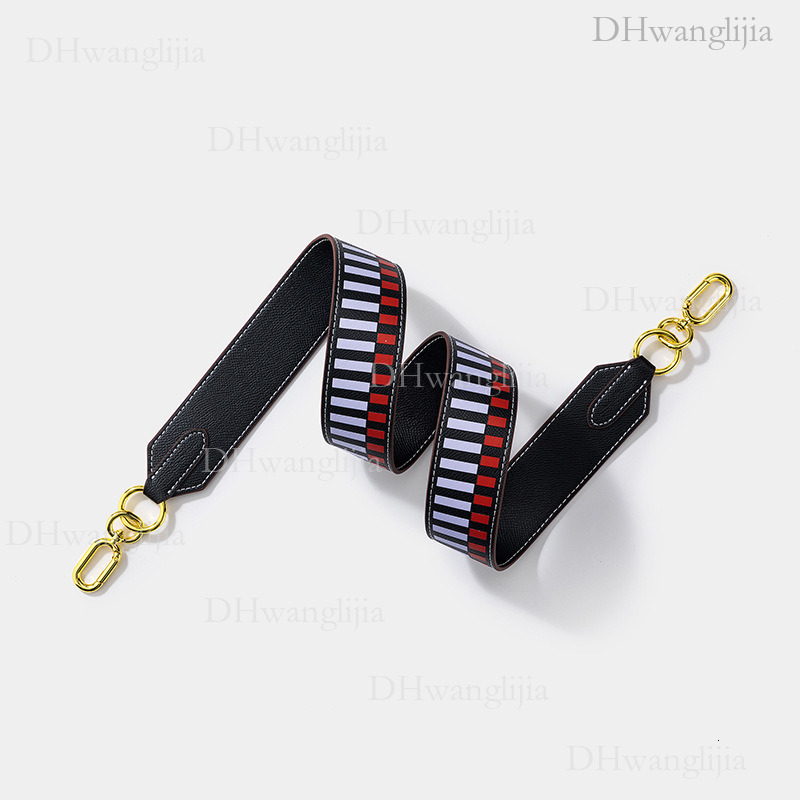 DH Luggage Accessories Women's Striped Print Color-Block Wide Shoulder Kelly Evelyn Modified Bag Strap Same Style