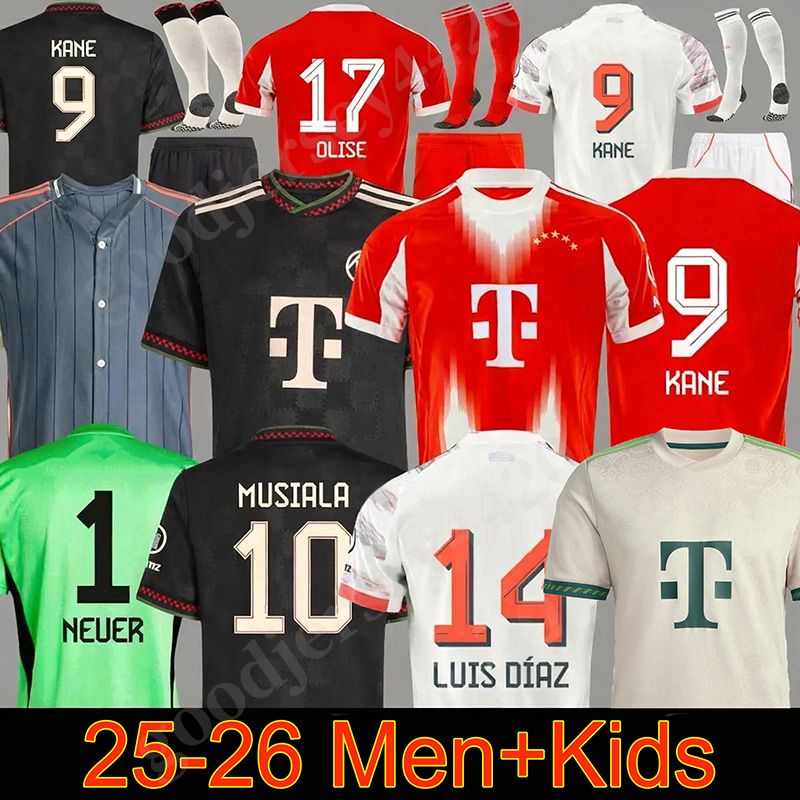 bayernmunich 25 26 KANE soccer jerseys MUSIALA special Oktoberfest Kits BAYERNS mUNIch GNABRY MULLER DAVIES KIMMICH football Shirt Men Kids kit maillot de football