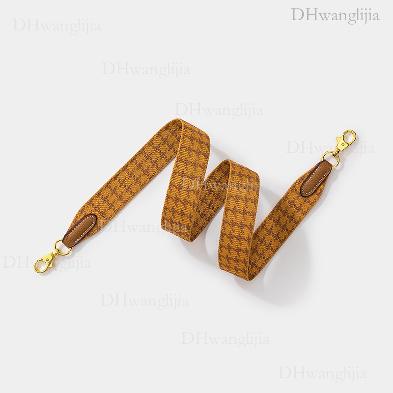 DH Luggage Accessories Women's Same Style Houndstooth Webbing Kelly Single Shoulder Crossbody Modified Bag Wide Strap