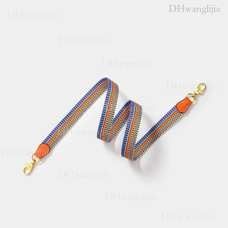 DH Luggage Accessories Feng H Home Color-Block Webbing Thin Kelly Evelyne Single Shoulder Crossbody Bag Replacement Strap