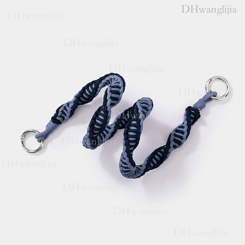 DH Luggage Accessories Korean Version Fashion Color-Block Rope Woven Wide Hardware Round Buckle Bucket Single Shoulder Underarm Universal Strap Trendy