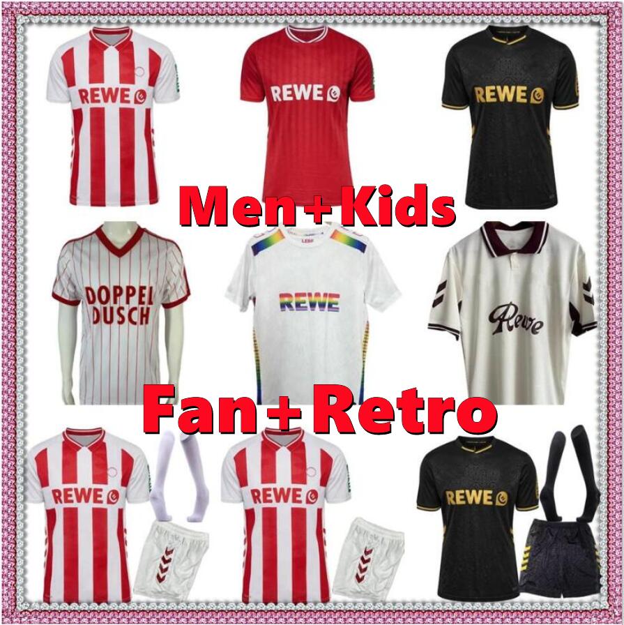 25-26 FC KOlns Soccer Jerseys LJUBICIC WALDSCHMIDT Vintage Retro 86 87 91 92 Cologne home football shirt is designed in the club's traditional Red and White Men kids kit