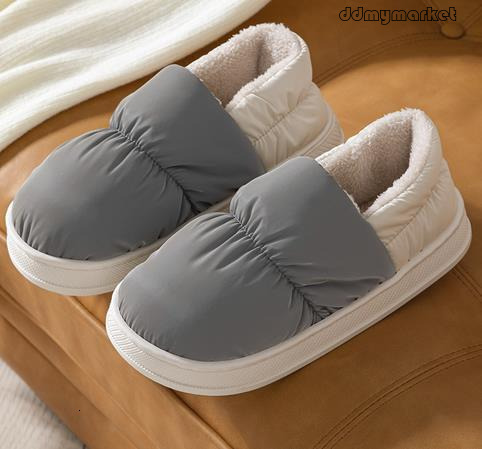 Waterproof Down Fabric Bag Heel Autumn Winter Thick Sole Non-Slip Cotton Warm Maternity Shoes ddmymarket