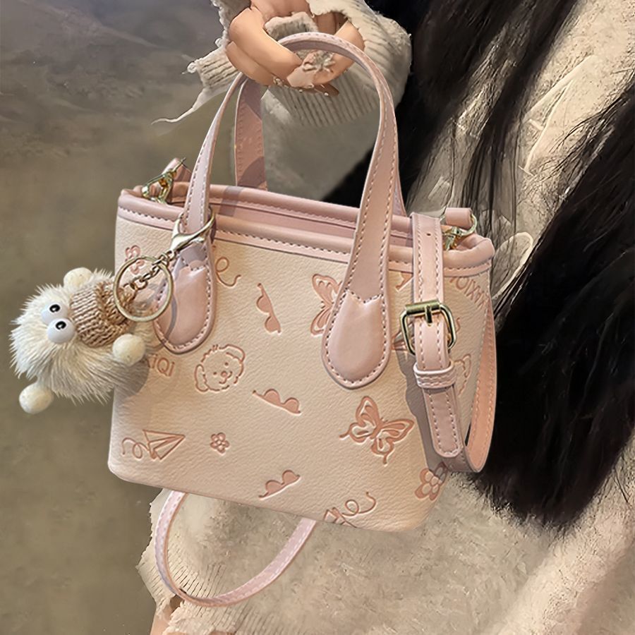 Autumn women's bucket bag new trend design elegant and compact luxury designer bag Bag fashionable niche design shoulder bag