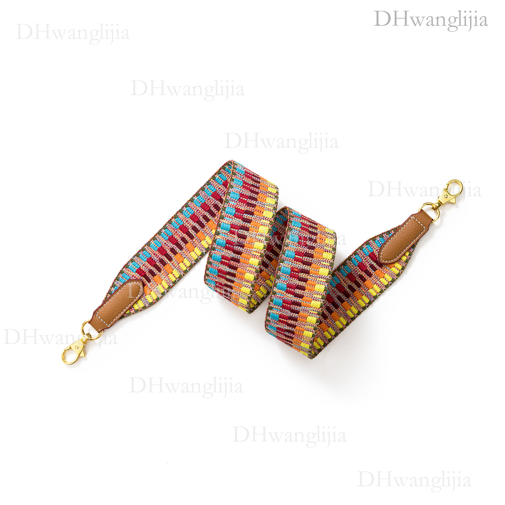 DH Luggage Accessories New Style H Brand Same Wide W Wave Pattern Woven Single Shoulder Crossbody Bag Strap