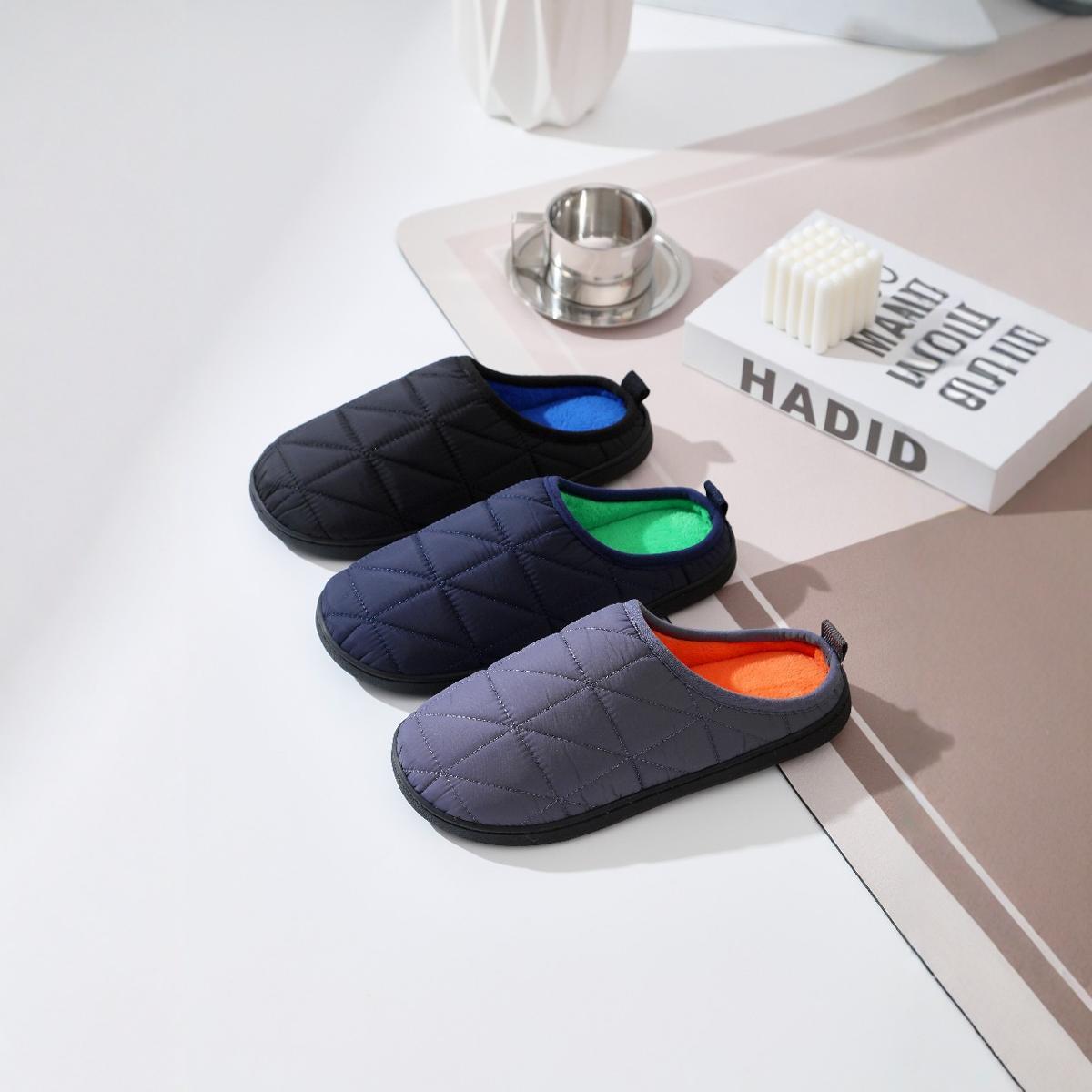 Home Cotton Slippers for Men Indoor Use Winter New Non-Slip Warm Thickened Sweat-Absorbing Silent Waterproof Soft Sole ddmymarket