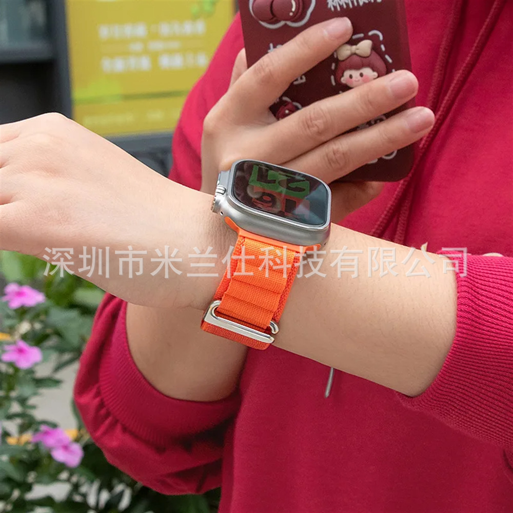 Alpine Loop Strap For Apple Watch Band 49mm 44mm 45 40 41 42 46 38 mm Bracelet Correa IWatch Ultra Series 10 9 8 7 SE 6 5 4 3 2