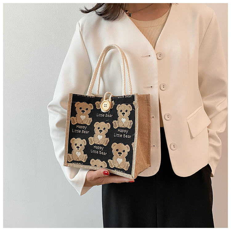 Cute Cartoon Bento Bag Autumn New Fashionable Outdoor Family Bag Handbag Minimalist Trendy Style Light Luxury Designer Bag