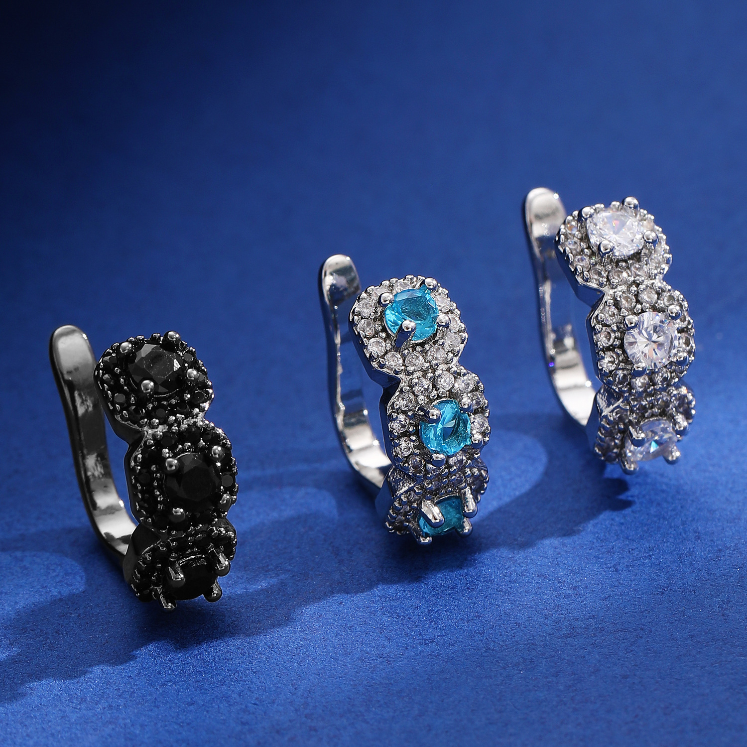 Single Cuff Ice Sugar Personality Unisex Jewelry Handsome Full Ear Clip Non-Pierced