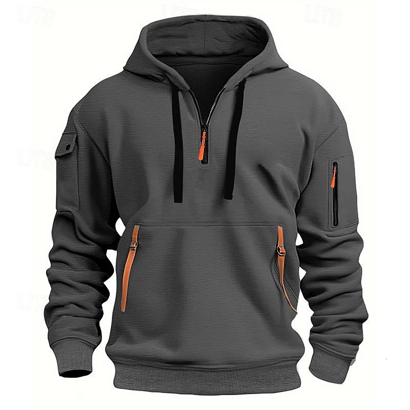 Designer Clothing European And American Men's Fashion Hot Item Hooded Zipper Casual Luxury Hoodie Fleece Long Sleeve Sweatshirt