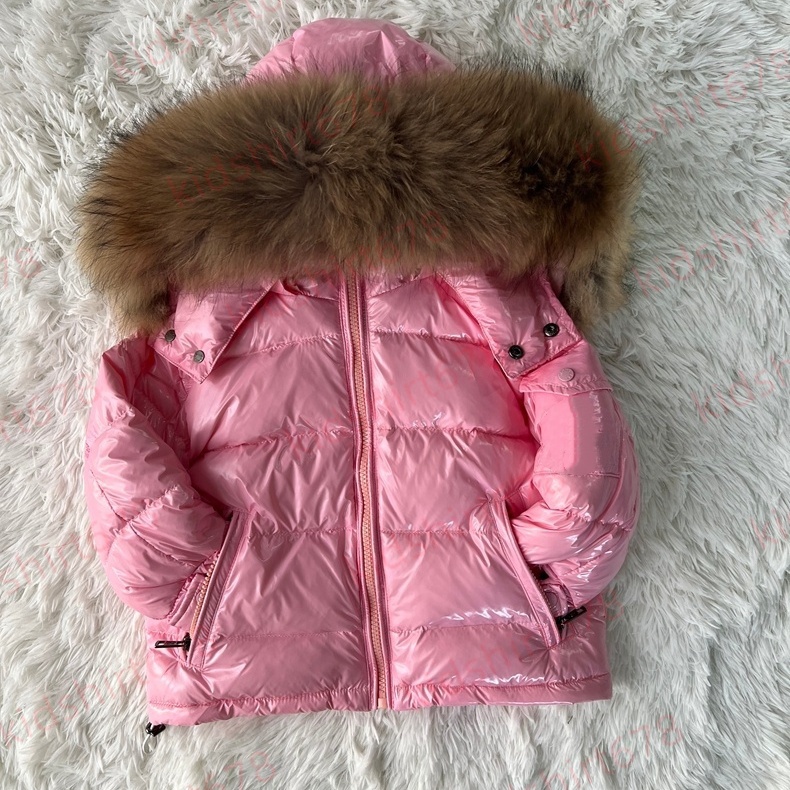 baby designer clothes Monograms Winter New Boys and Girls Down Jacket Korean Style Big Kids Korean Style Fox Fur Collar Thickened Childrens short style Coat