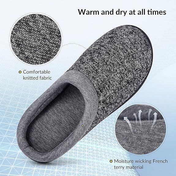 Knitted fabric memory foam slippers ddmymarket