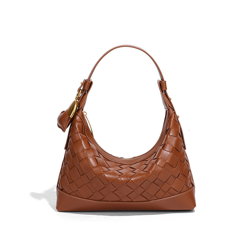 Summer Literary Fresh Versatile Simple Woven High-Quality Texture Underarm Dumpling Crescent Shoulder Bag