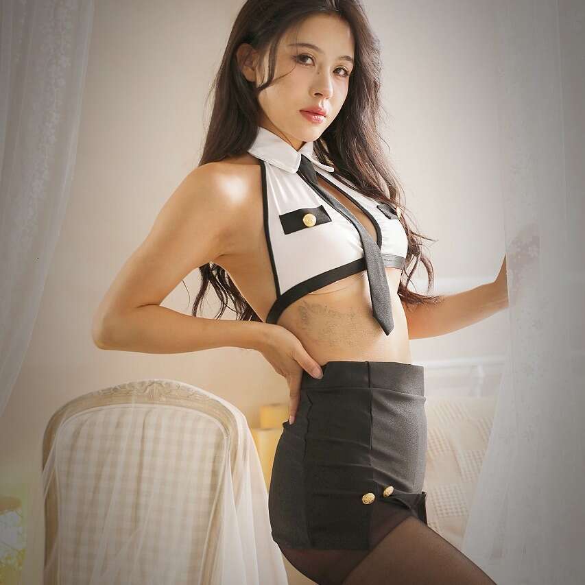 Pure Desire Passion Set Lingerie Office Bodycon Dress Bedside Secretary Tease Chest Wrap Sexy Uniform