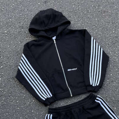 New Digital Printing Couple Men and Women Long Sleeve Hooded Two Piece Set Teenagers Trendy Style Sports