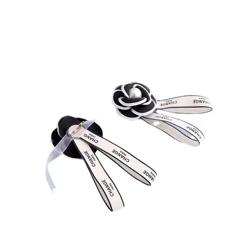 New Curtain Straps Retro Light Luxury High-end Pin, Camellia flower Tie Bedroom French Style Small Fragrant Style Tied Curtain