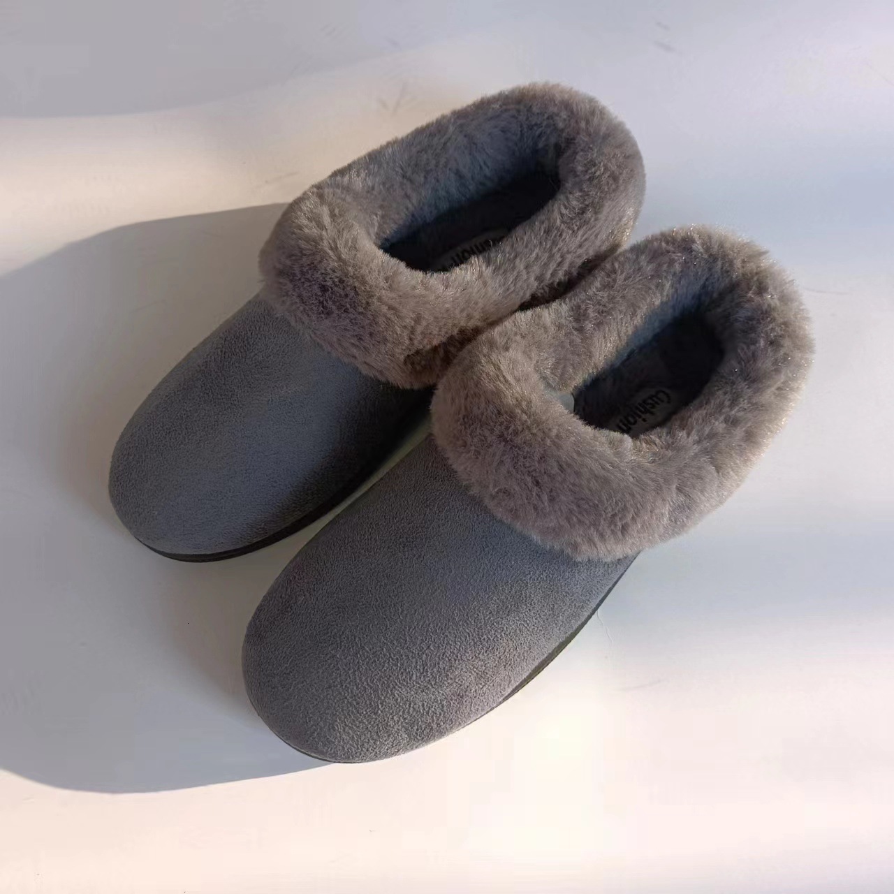 Suede Size Shoe Tree Home Cotton Slippers ddmymarket