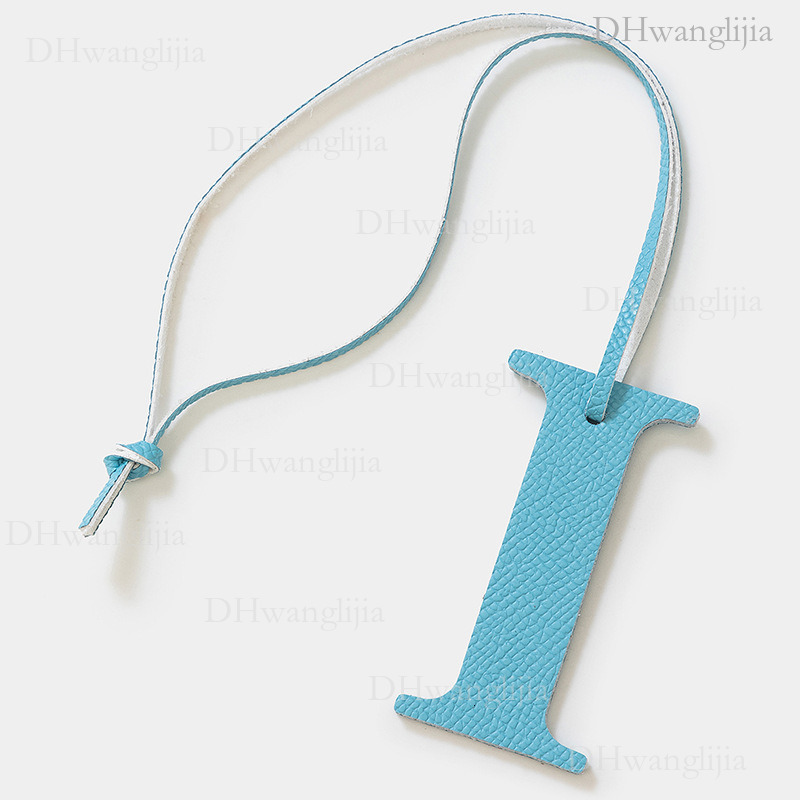 DH Luggage Accessories Live Broadcast Special English Uppercase Letter i Cowhide Accessories Windbox Bag Key Car Pendant