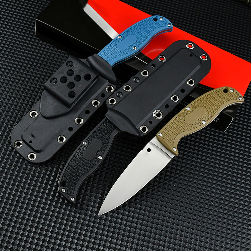 FB31 Outdoor Tactical Small Straight Knife With Scabbard K390 knife Blade Nylon fiberglass Handle Utility Portable Self Defense Survival Camping Hunti