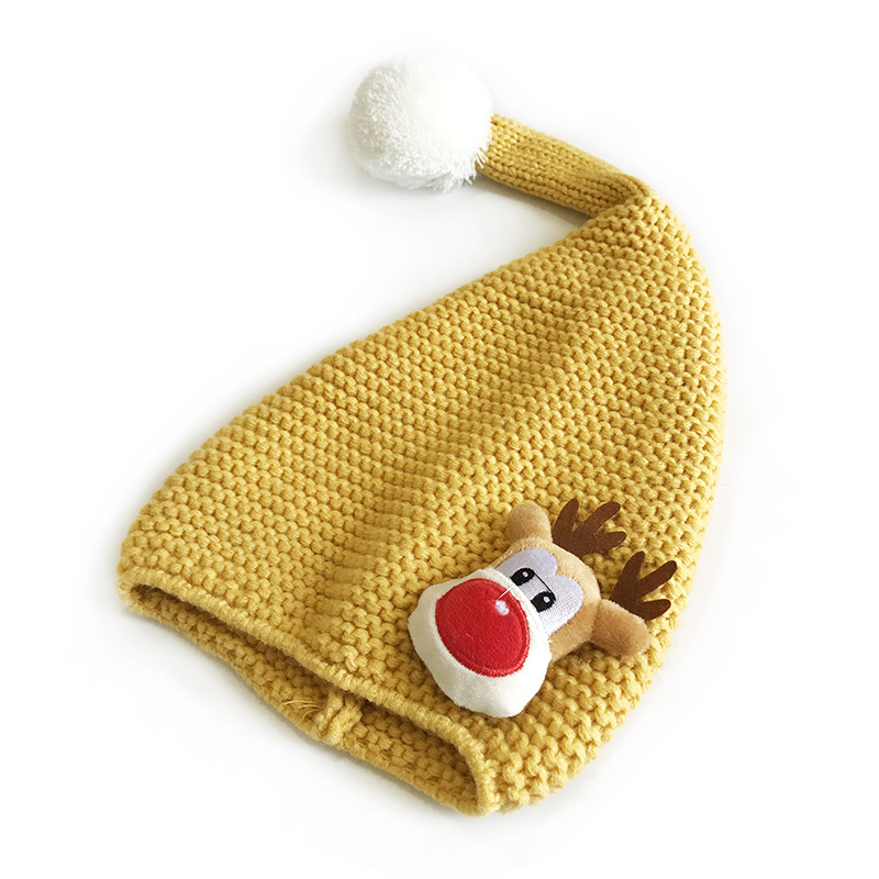 Childrens Christmas baby boy crochet photo props for kids PomPom Adorable Fall Winter Warm Beanie Casual Knit Wool Hat children hat cowboy hats