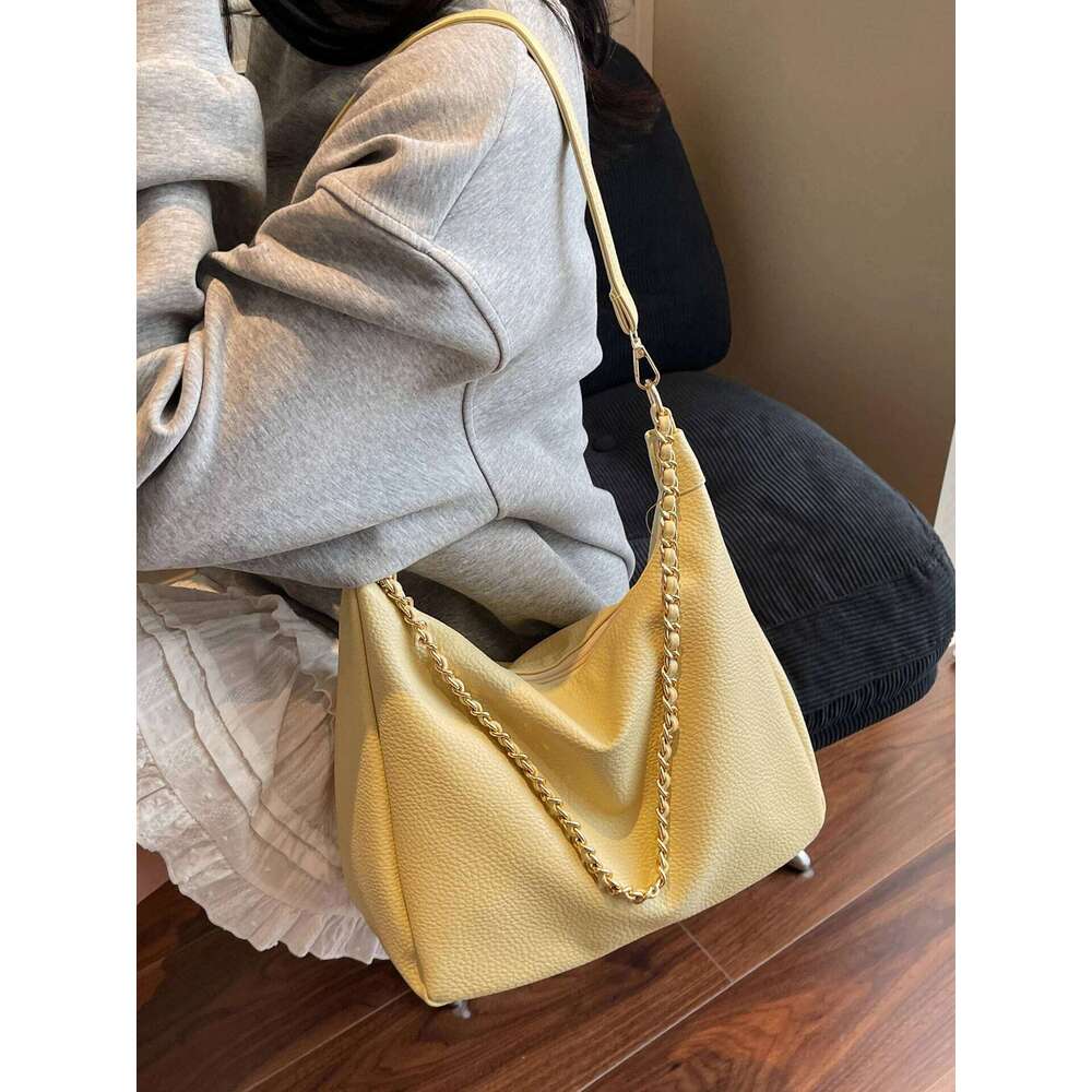 Designer Bags Ele Soft Leather Crossbody Women's New Large Capaci Simple Quali Versatile Commuter Single Oulder Tote Bag Hot Selling