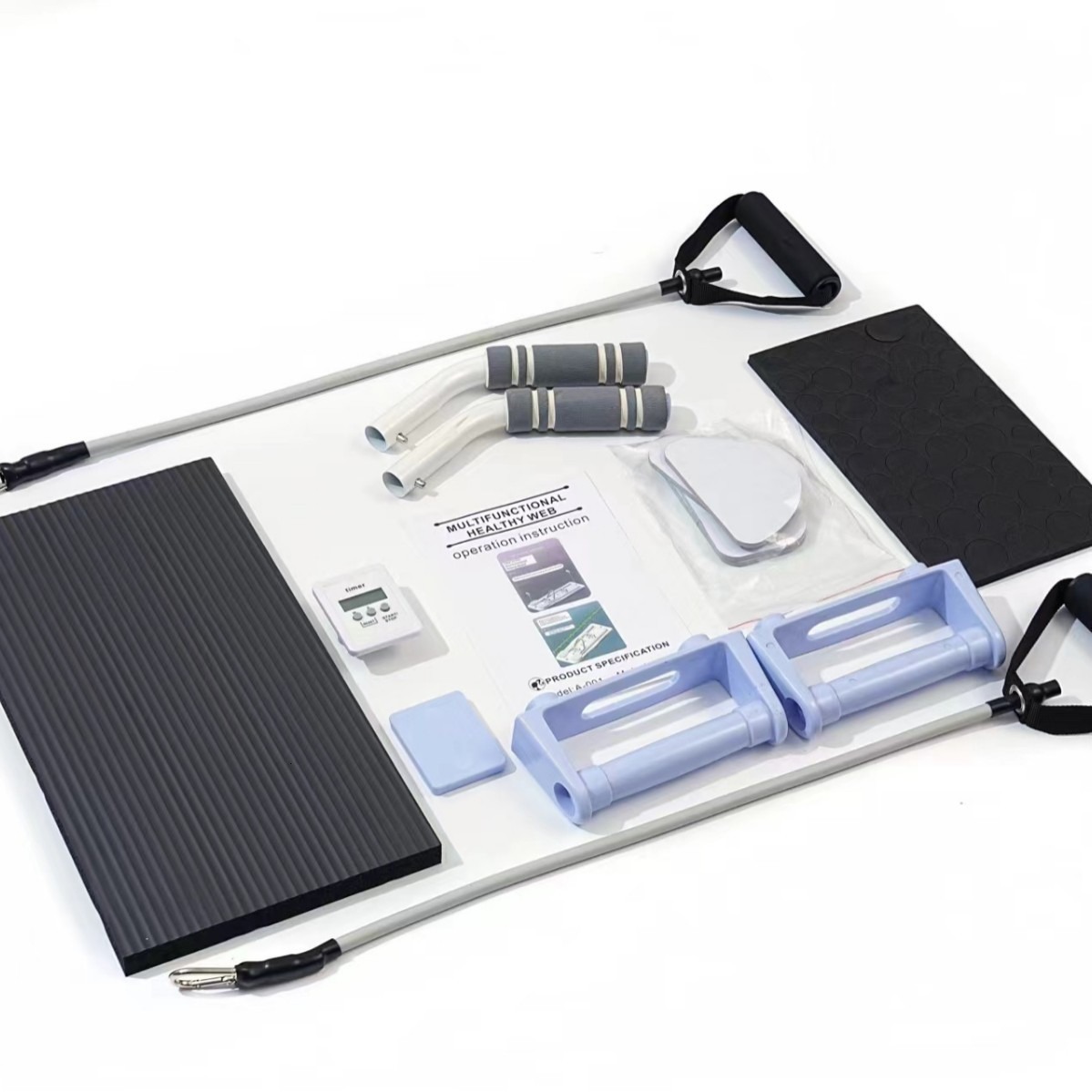 4-in-1 Wheel Board Foldable Automatic Rebound Home Exercise Abdominal Muscle Vest Line Fiess Equipment