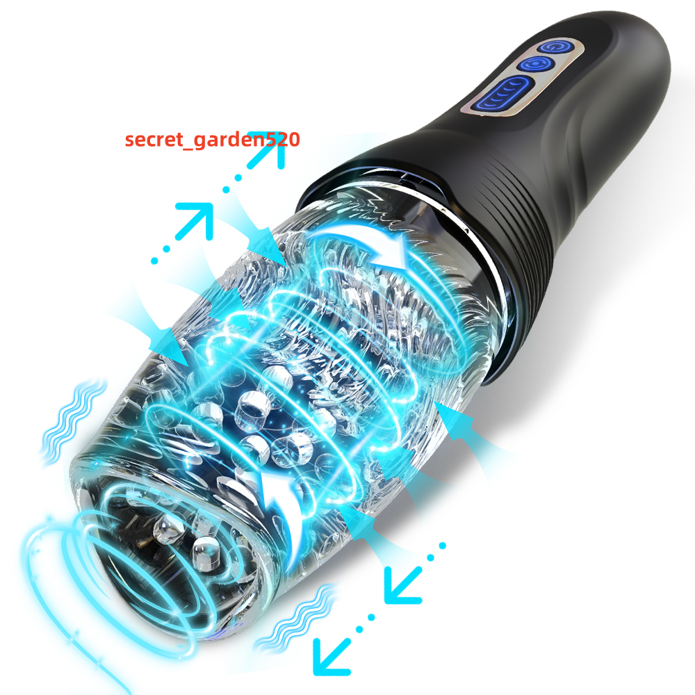 Arthur Aircraft Cup Male Masturbator 5 Modes Scaling Rotation 10 Modes Vibration Unique Design for Mans Self Pleasure