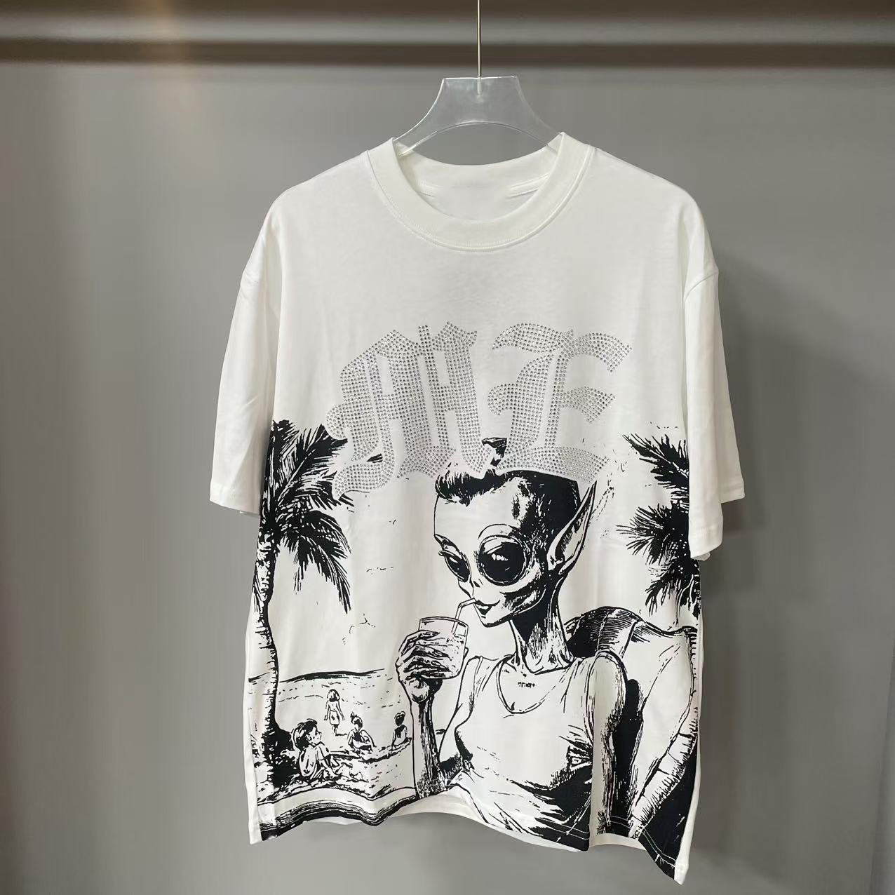 MIXED EMOTION shirts designer shirts Mens Y2k hoodies Letter tee High Street summer fashion hiphop retro casual cotton printed shorts sleeveds shirts