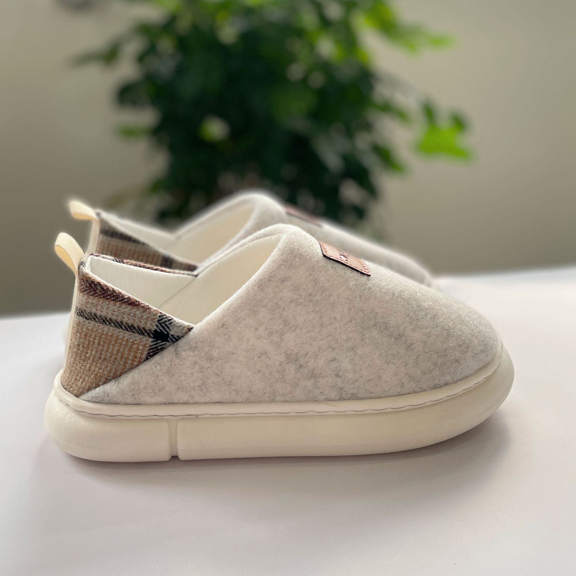 Autumn Winter Felt Home Wearable Maternity Cotton Elderly Shoes Warm Breathable Men's Slippers Four Seasons Style ddmymarket