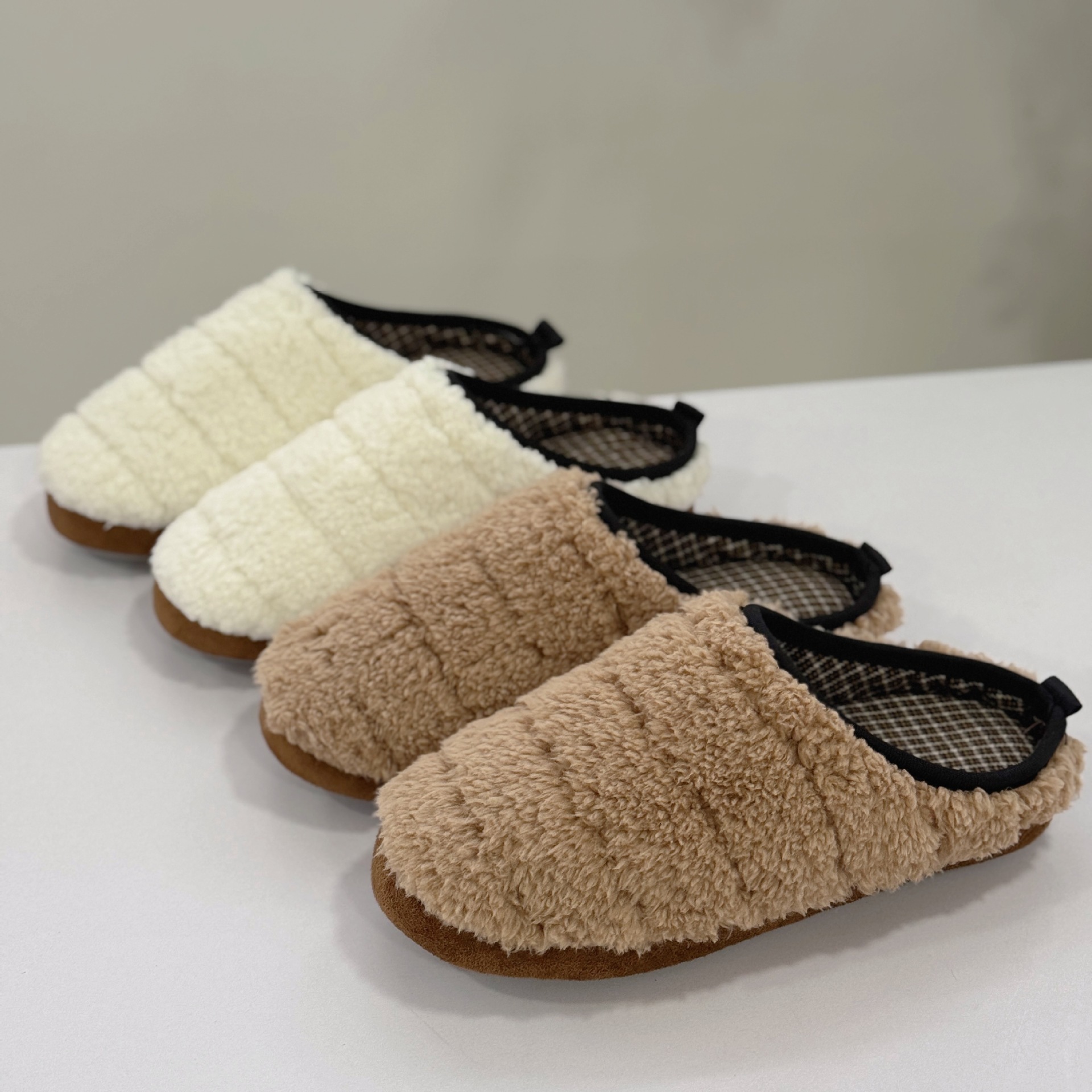 Silent Soft Sole Non-Slip Furry Lamb Wool Elastic Strap Elderly Home Cotton Slippers Warm Indoor ddmymarket