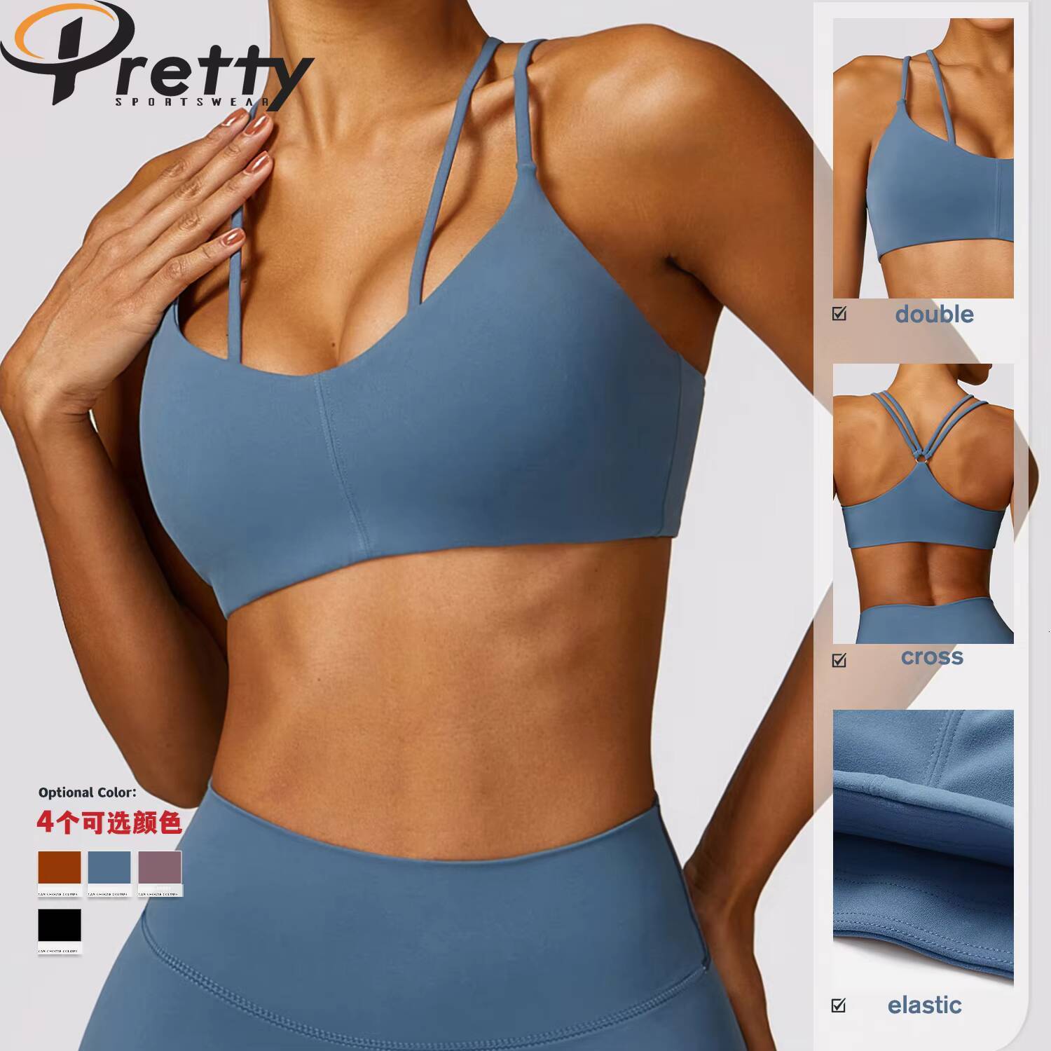 2024 New Arrival Breathable Womens Gym Fitness Sets Workout Clothes Sportswear Yoga Crop TopsLeggings Set Yoga Sets for Women