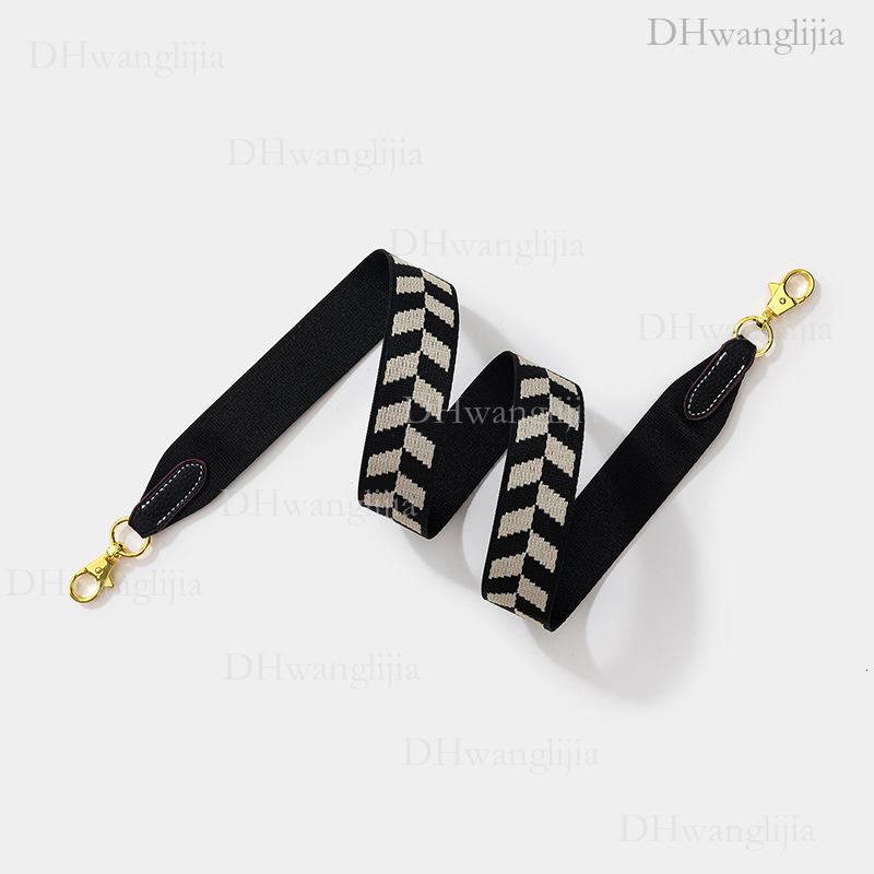 DH Luggage Accessories Women's Same Style Fashion Square Color-Block Jacquard Wide Kelly Single Shoulder Crossbody Bag Strap