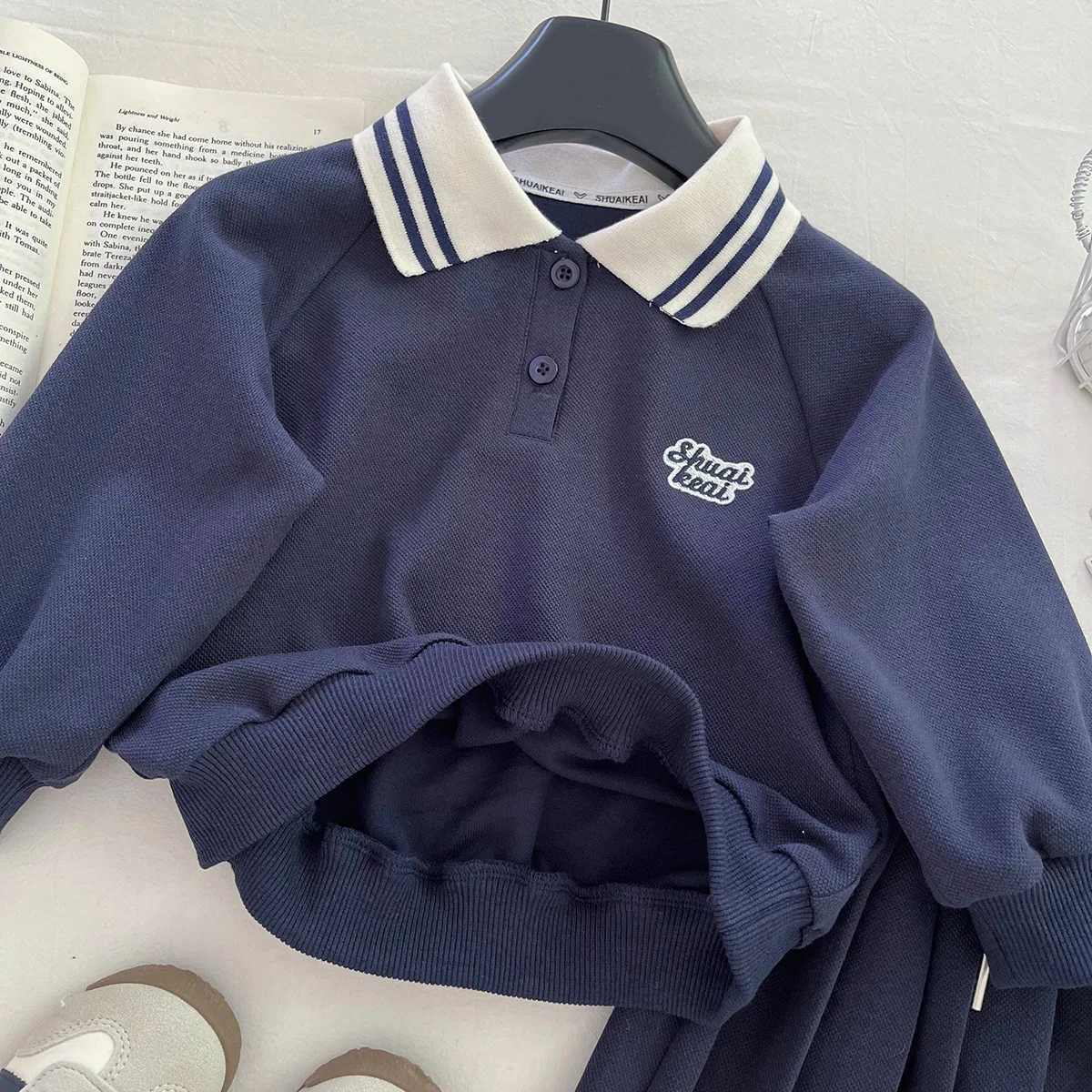 Girls Set 2025 Spring and Autumn New Style Set College Style Fashionable Hoodie Half Skirt Two Piece Set Sweet and Cute L2509265XCL