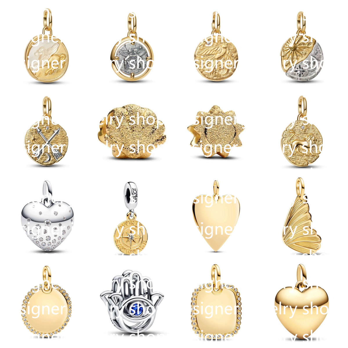 Designer Beads 925 Silver Charms for Bracelet Charm New Round Charms Horse Lion Castle Beads Earrings Rings Bracelets Necklaces Womens DIY Jewelry Gift