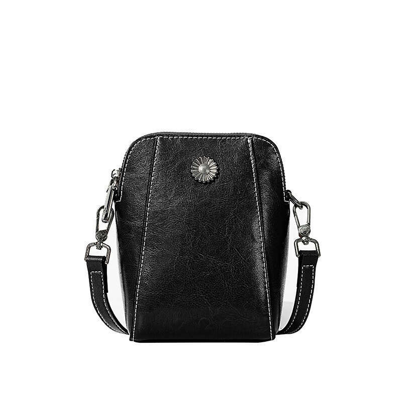 designer bag Luxury bag Genuine Leather Fashion Crossbody Shoulder Niche Commuter Cowhide Phone Women's Zipper Small Bag