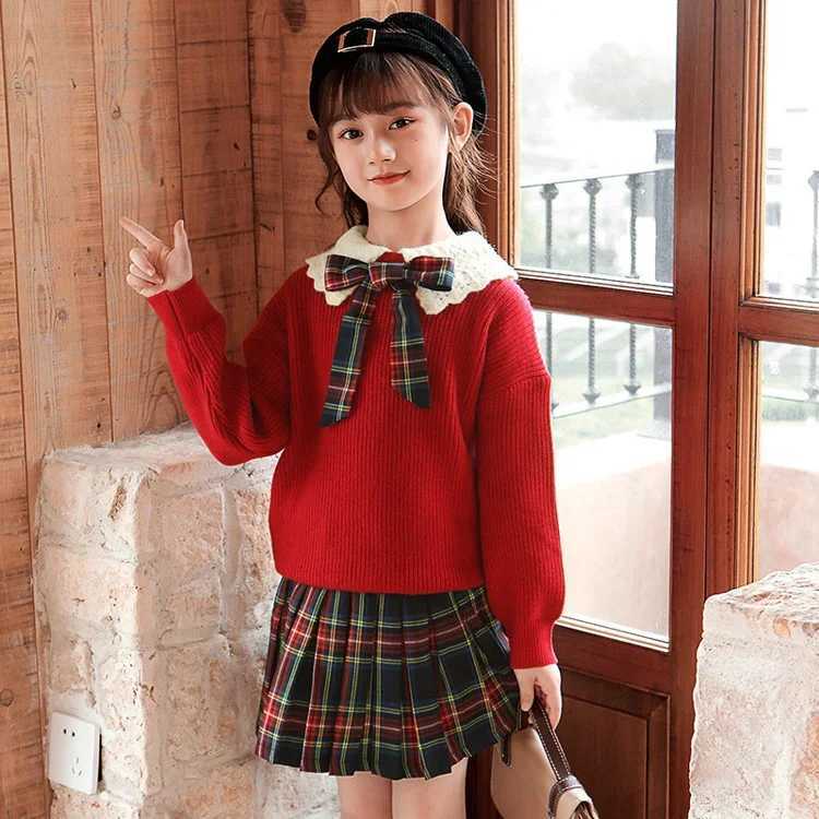 Little Girls Clothing 2025 New Style College JK Skirt Medium Size Childrens Wear Two Piece Set Boutique Kids Panic Buying L2509263FLH
