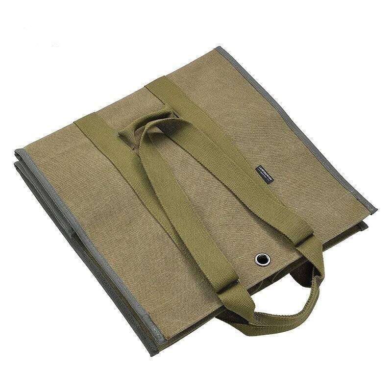 CAMPINGMOON Firewood Bag, Camping Equipment Storage With Double Handles, Shoulder Back, Outdoor Thick Canvas Bag