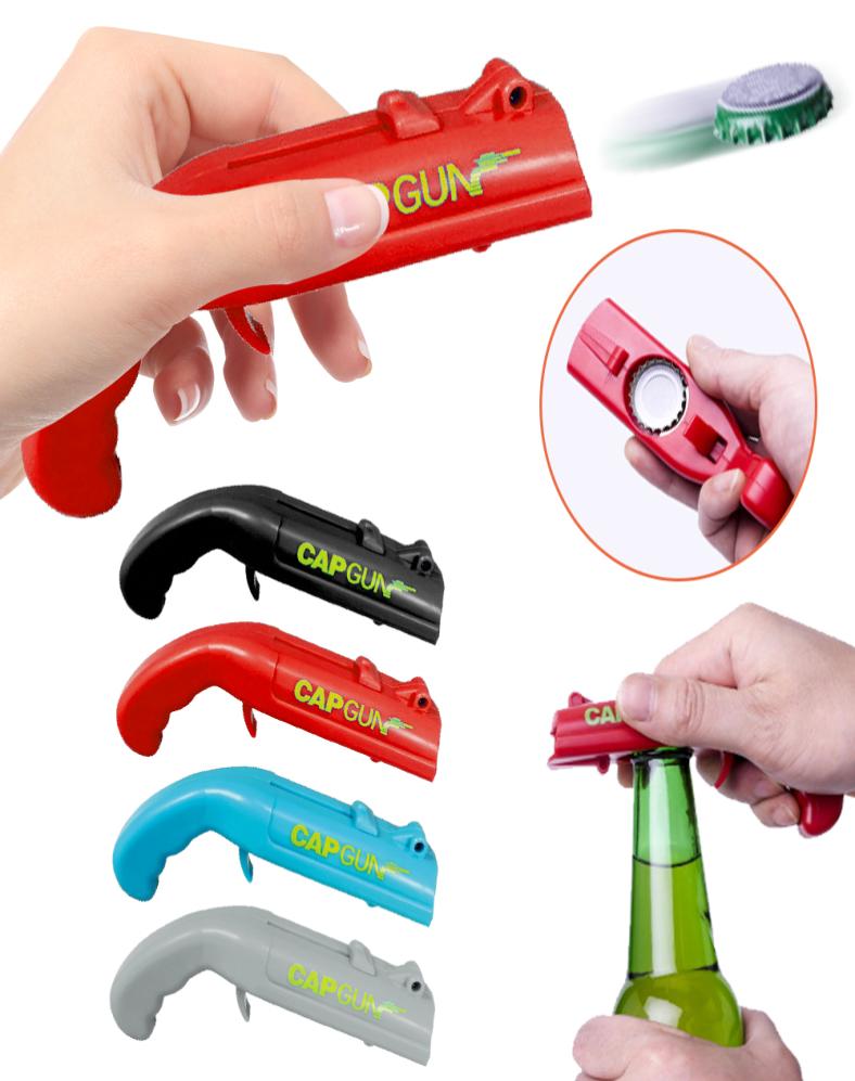 Portable Cap Gun Bottle Opener Beverage Beer Bottle Opener Launcher Bar Tool Drink Opening Shooter Wine Accessories1673928
